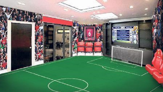 . . . The French midfielder, 24, shares plans for a�?Pogbarenaa�� pitch in his luxury home where mates will play two-a-side games with mini goals and an electronic scoreboard