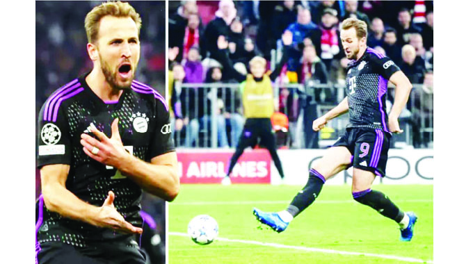 Late Kane double sends Bayern into last 16