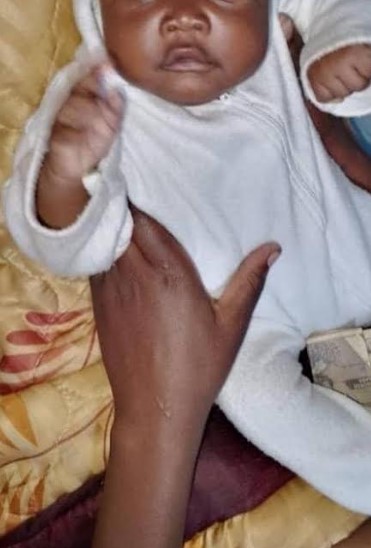 THREE-month-old baby kidnapped in  saloon