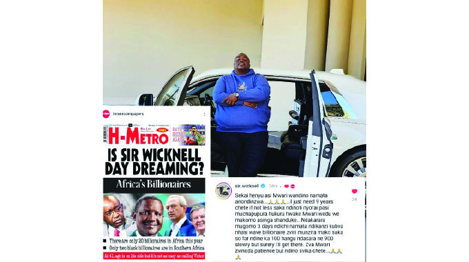 THE CENTI-MILLIONAIRE. . . Wicknell says he has ‘just’ US$100 million. . .In nine years’ time, he’ll be a BILLIONAIRE