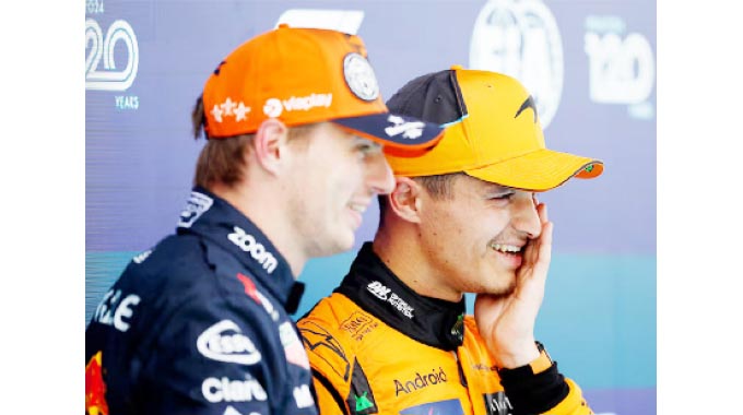 Max Verstappen and Lando Norris