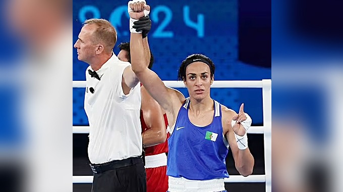 Gender row boxer Imane powers into Olympic final