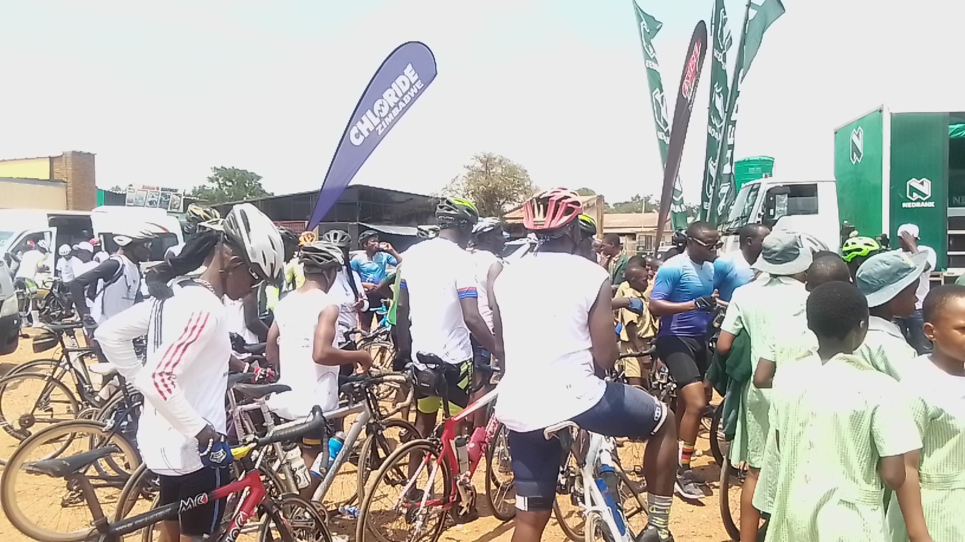 Cyclists interface with Chegutu community