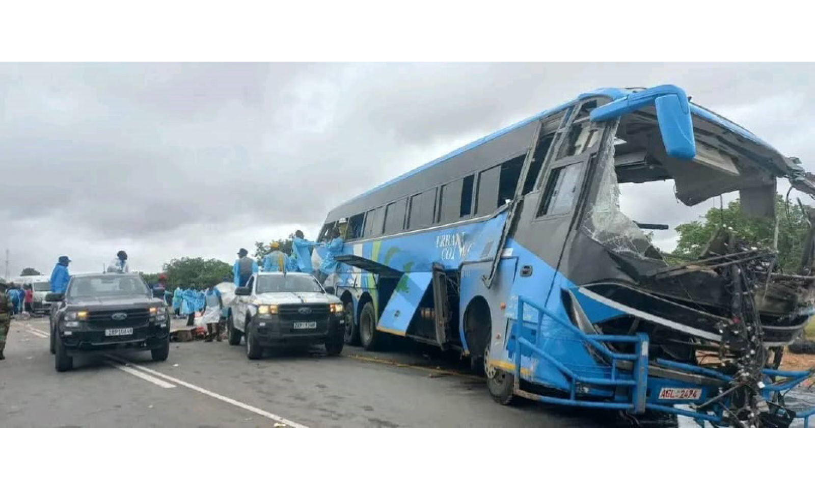 WHAT A DISASTER!. . . President declared bus crash a national disaster. . . Married couple among 24 people dead in accident