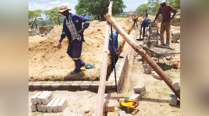 New classroom block takes shape in Insiza