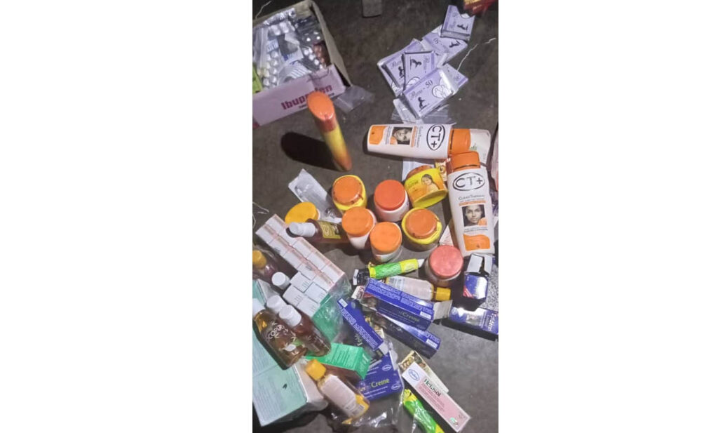 Some of the various medical substances and medicines the woman was found in possession of at her Wengezi residence