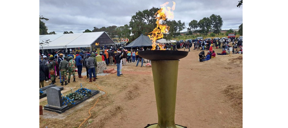 The independence flame at Makoni District Heroes acre in Rusape last year