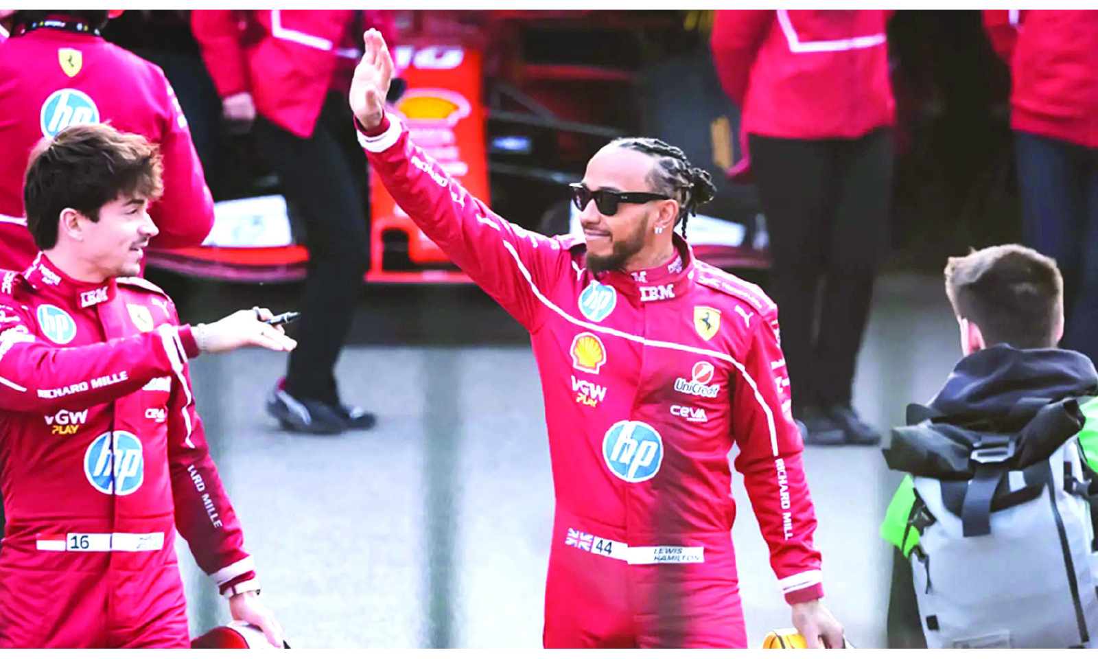 HAMILTON EYES DREAM FERRARI START