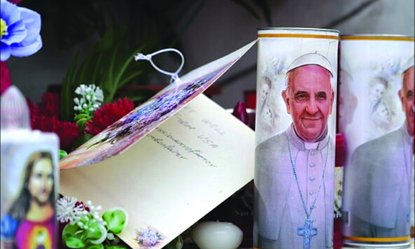 POPE FRANCIS EMERGES FROM TWO RESPIRATORY CRISES