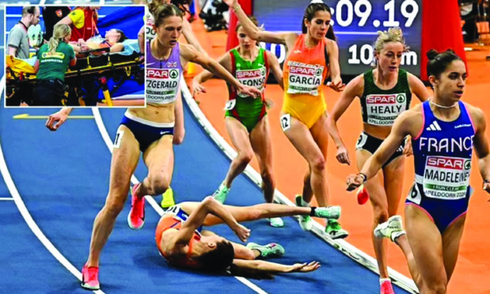 DUTCH RUNNER KNOCKED OUT COLD IN HORROR FALL