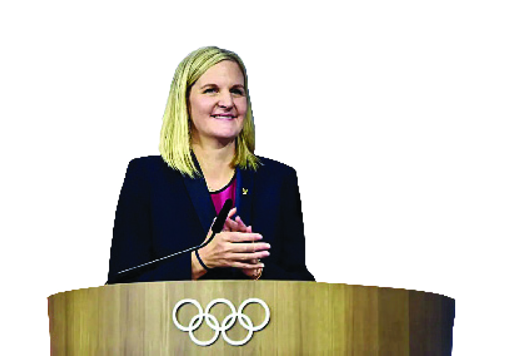 Historic . . .Kirsty trebles it as IOC new boss