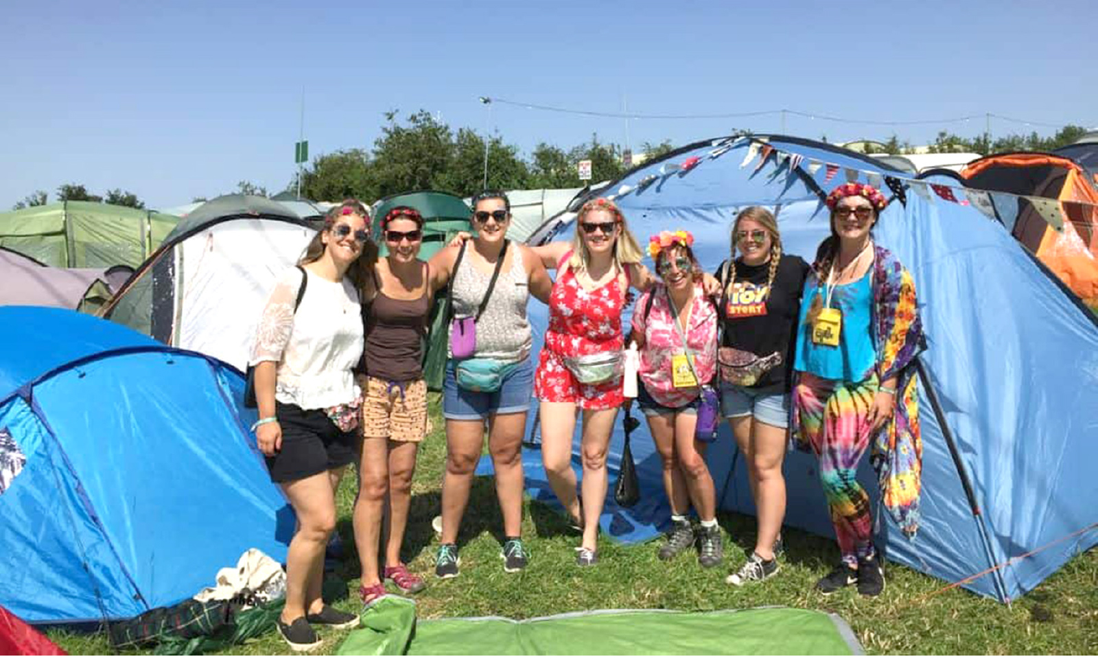 Onsite camping pop-up tents bring cheer to festival-goers