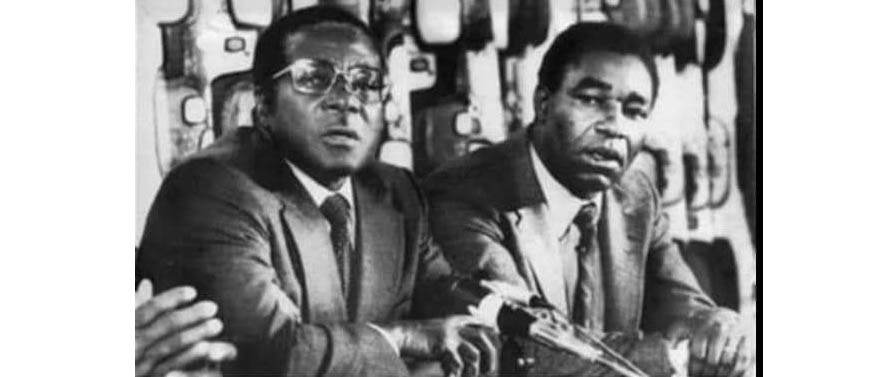 The late former President Robert Mugabe (left) and the late Cde Edgar Tekere