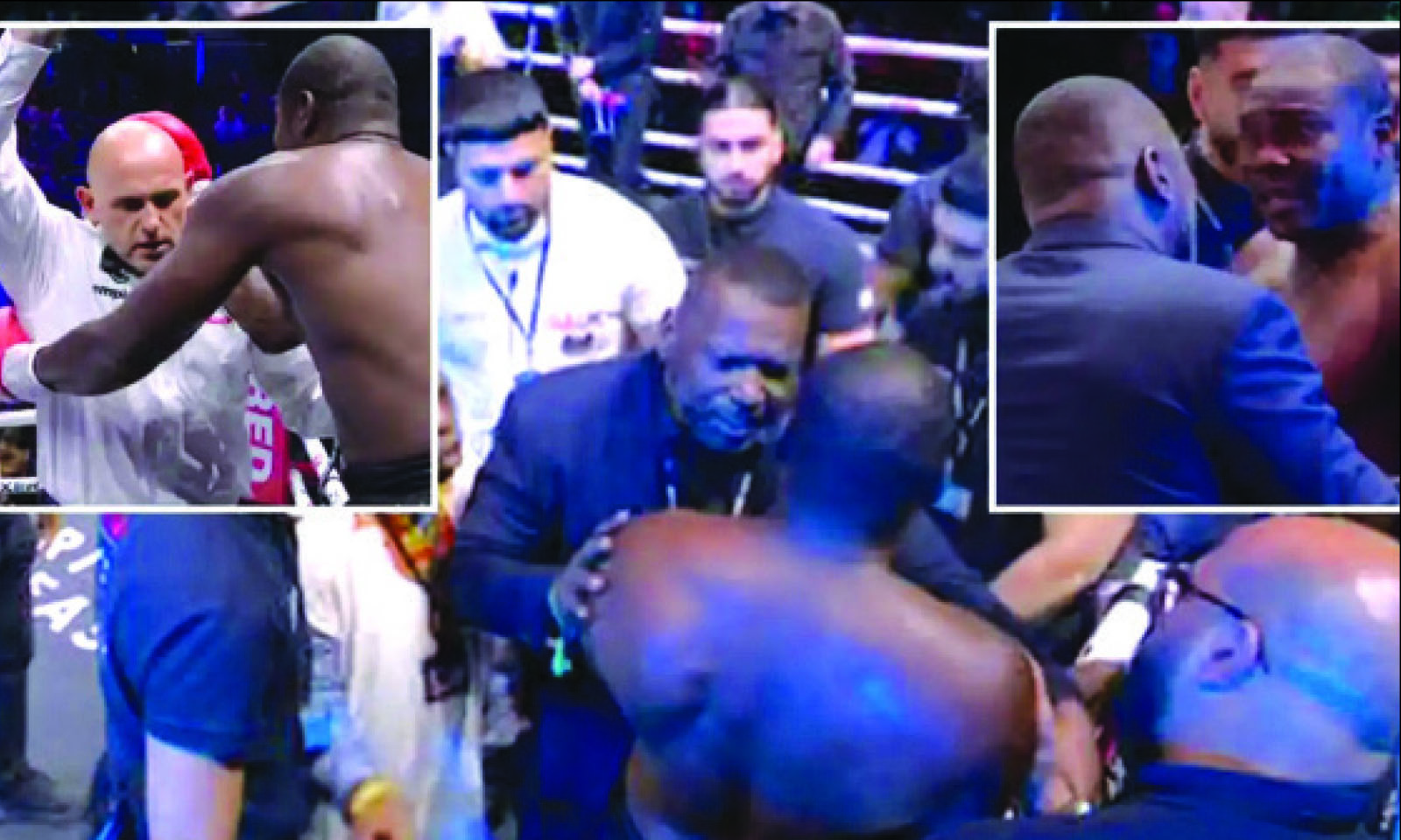 REFEREE FORCED TO LEAVE RING