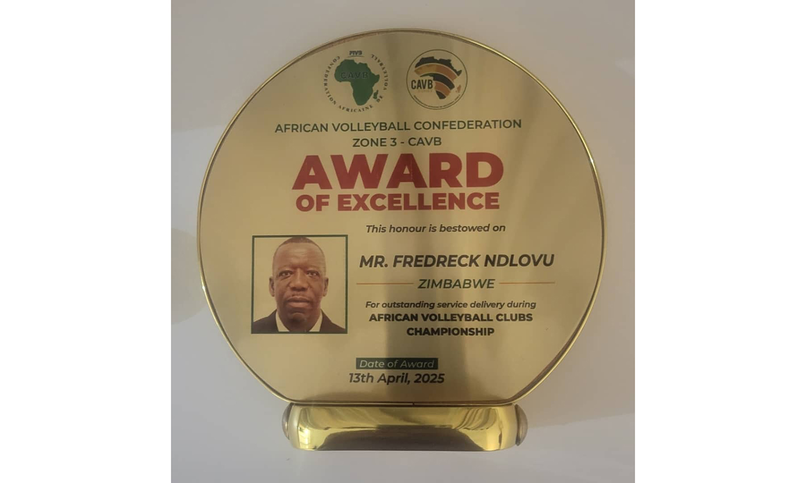 Zimbabwean honoured by West Africa Volleyball