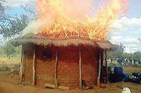 Person burnt beyond recognition in inferno