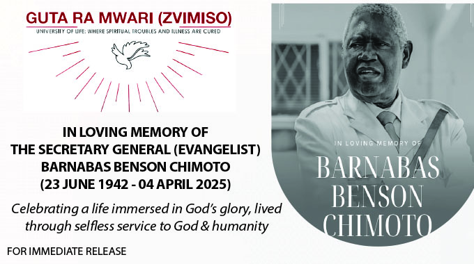 Guta RaMwari mourns Evangelist Chimoto