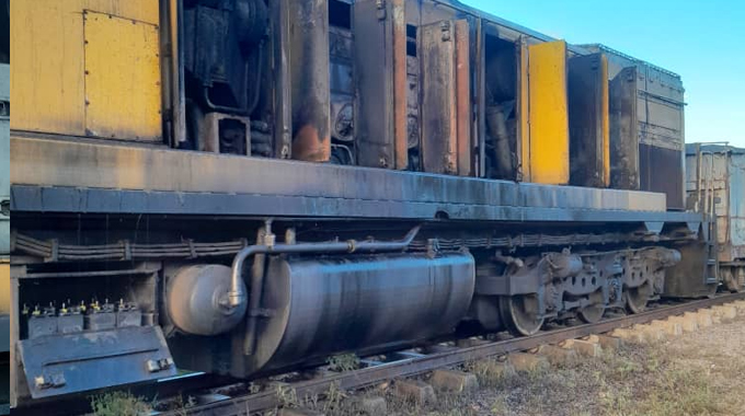 NRZ train catches fire