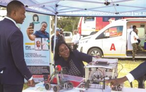 Some of the exhibitors during the 2025 national World Telecommunication and Information Society Day commemoration at Rudhaka Stadium