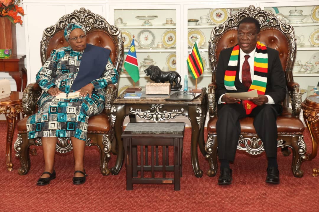 President Mnangagwa hosts Namibia’s President Nandi-Ndaitwah for bilateral talks