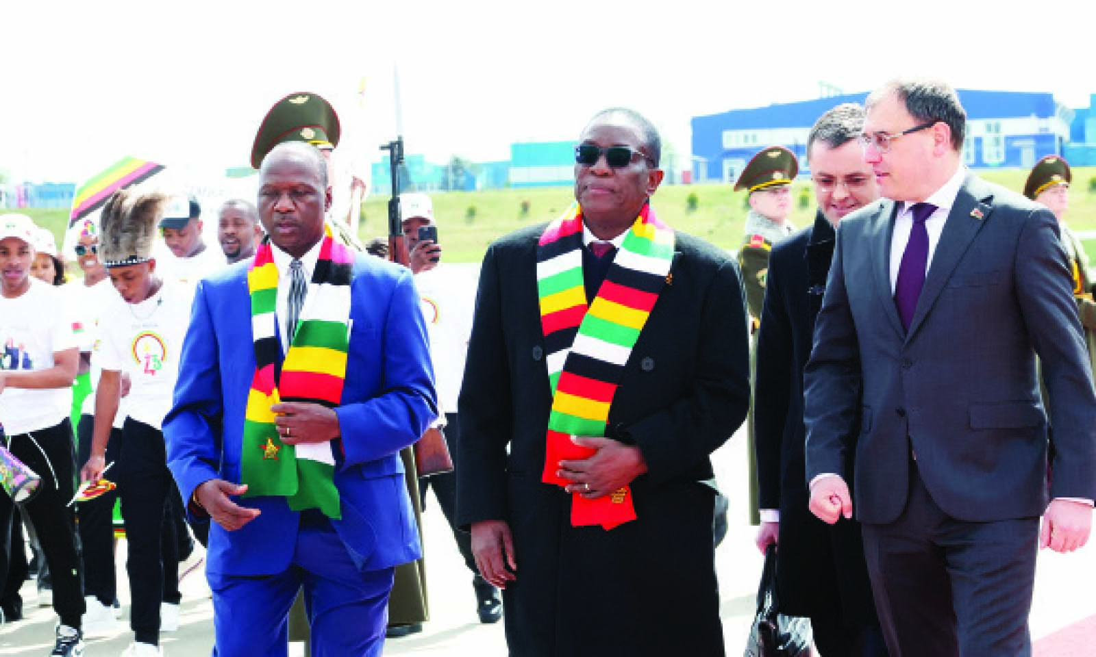 Zim, Belarus to up economic ties. . . President jets in for 4-day State visit