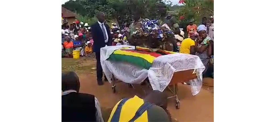 Mourners pay their last respects to the late Cde Bvute
