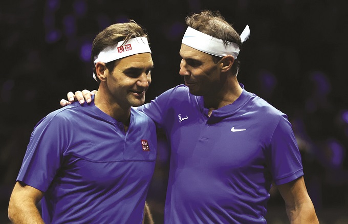 Rafael Nadal and Roger Federer
