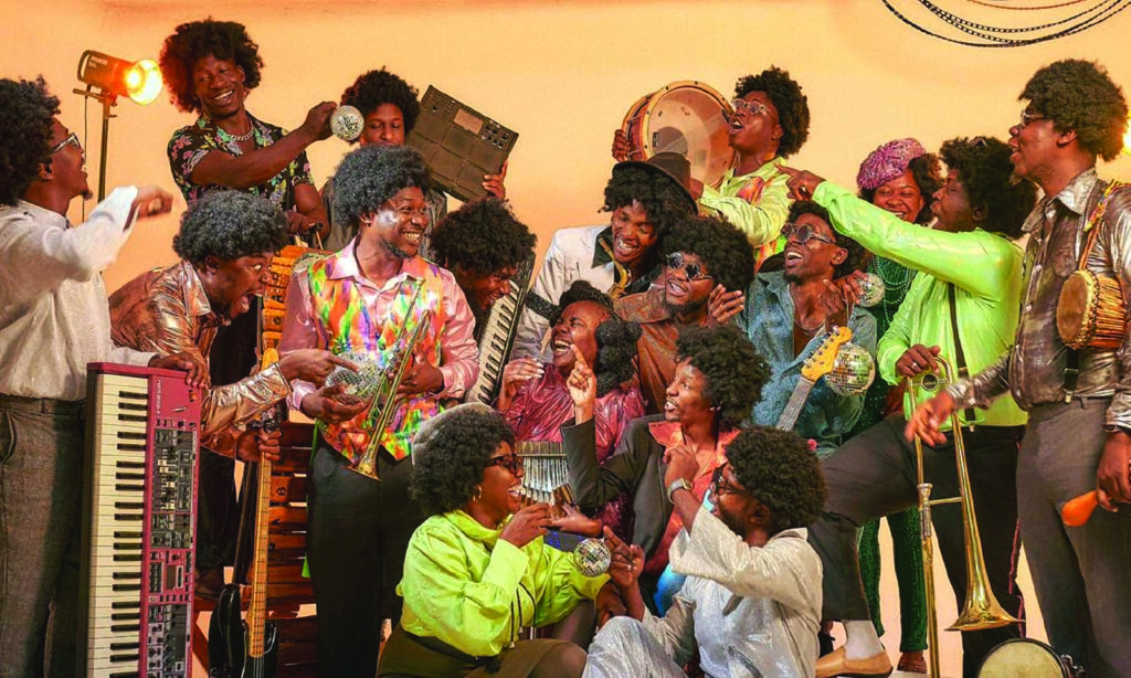 The Legends Night -In Total Band rocking the 80’s disco inspiration outfits done by Grace Chivandikwa
