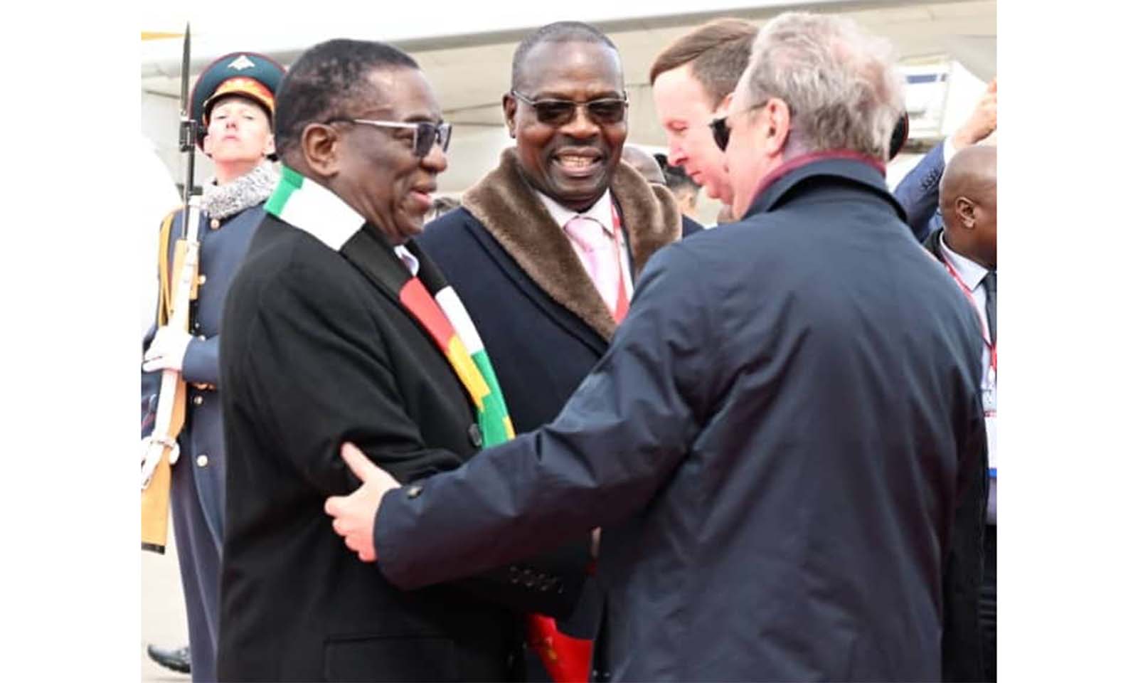 President Mnangagwa arrives in Moscow for World War II victory commemorations