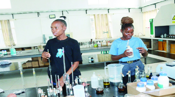 Some villagers from Beitbridge who have been hired by Xintai Palm River Project to work in their laboratory. (Pictures by Thupeyo Muleya)