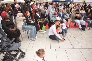 Delegates enjoy a performance by the Zimbabwean cultural group during the 1st edition of the Paris 17th International Gastronomy Festival in Paris, France, yesterday