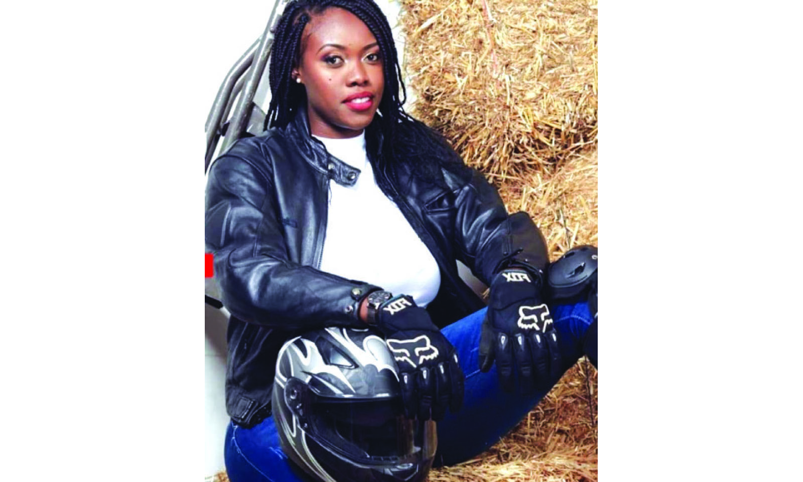 The Iron Lady on two wheels . . . meet the first female president of Zim Free Riders