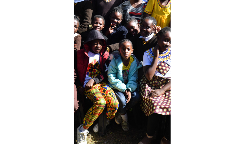 Some children wearing african traditional attire at the event