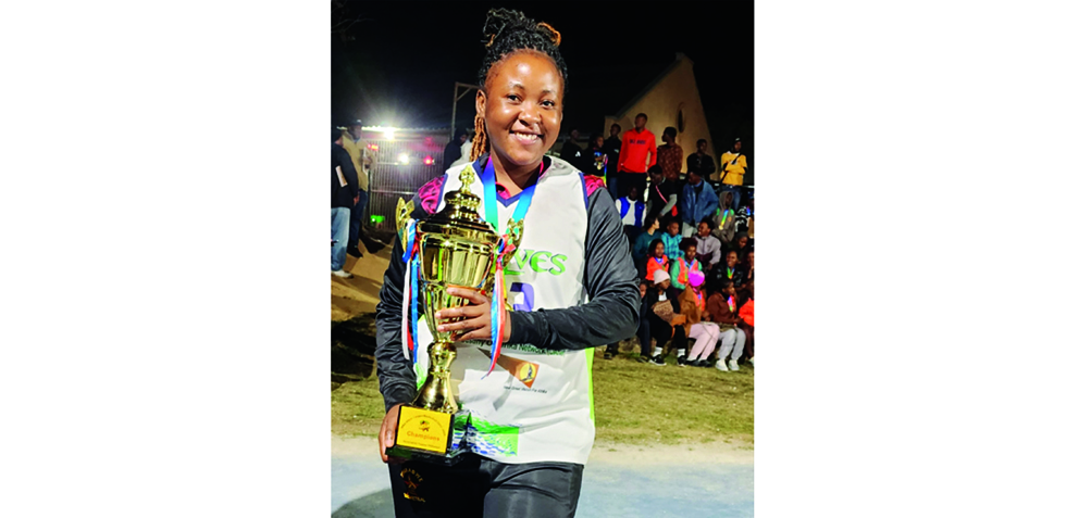 NUMERO UNO . . . Fadzai Munongo scooped the Most Valuable Player award during the first ever Manicaland Basketball Association end of season awards held at Mwenje Chillspot Court last weekend