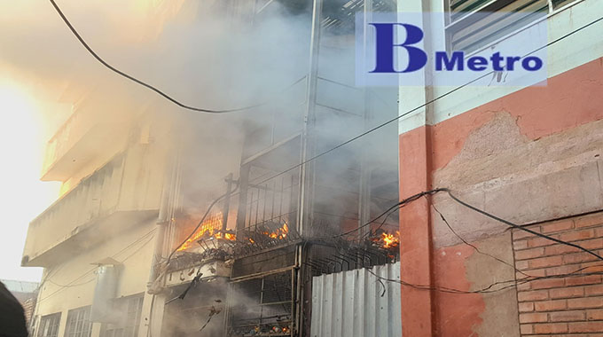 INFERNO AT STERLING PLAZA! Vendors count losses as flames rip through Bulawayo city centre building