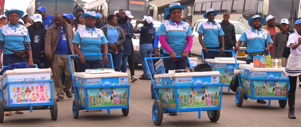 Adding a scoop of joy! Dairibord ice cream vendors join the fun at the World Milk Day commemorations held in Mutare last week. — Picture: Tendai Gukutikwa