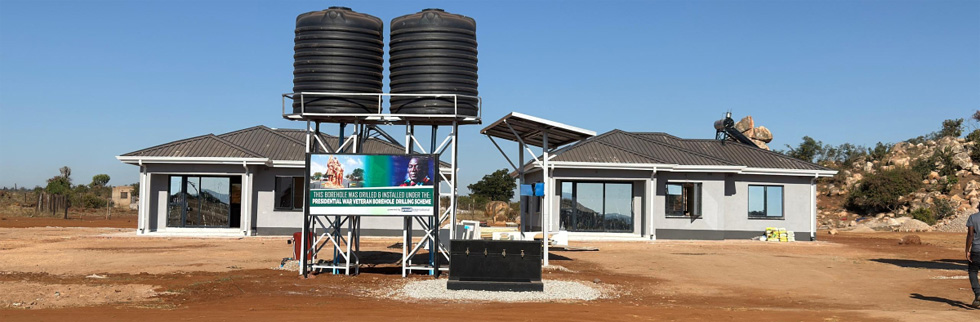 The model house and solar-powered borehole built at Murambinda in Buhera for former liberation war fighters