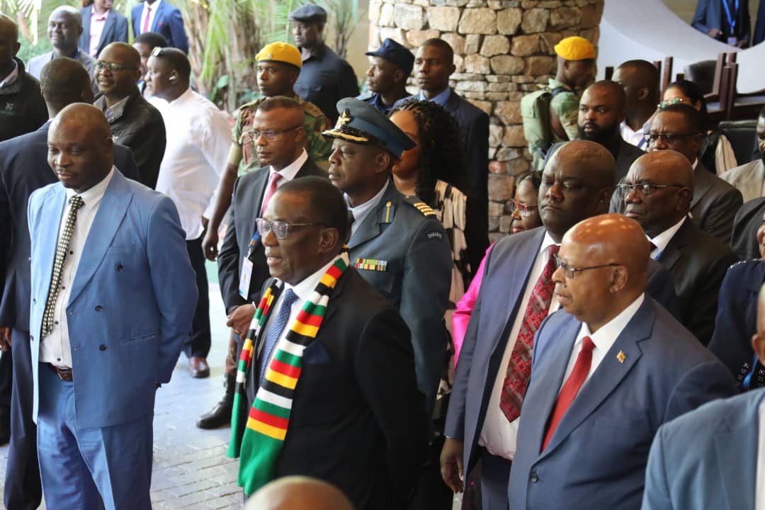 President Mnangagwa arrives for SADC Parliamentary Forum assembly