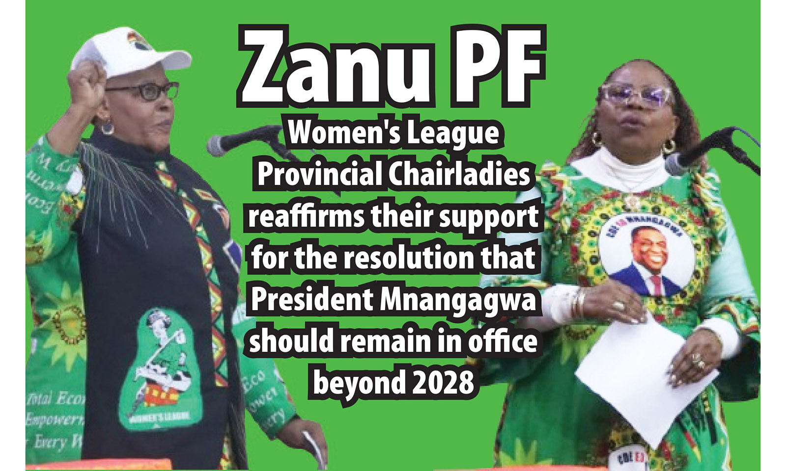 Zanu PF provincial chairladies endorse resolution for President to stay in office beyond 2028