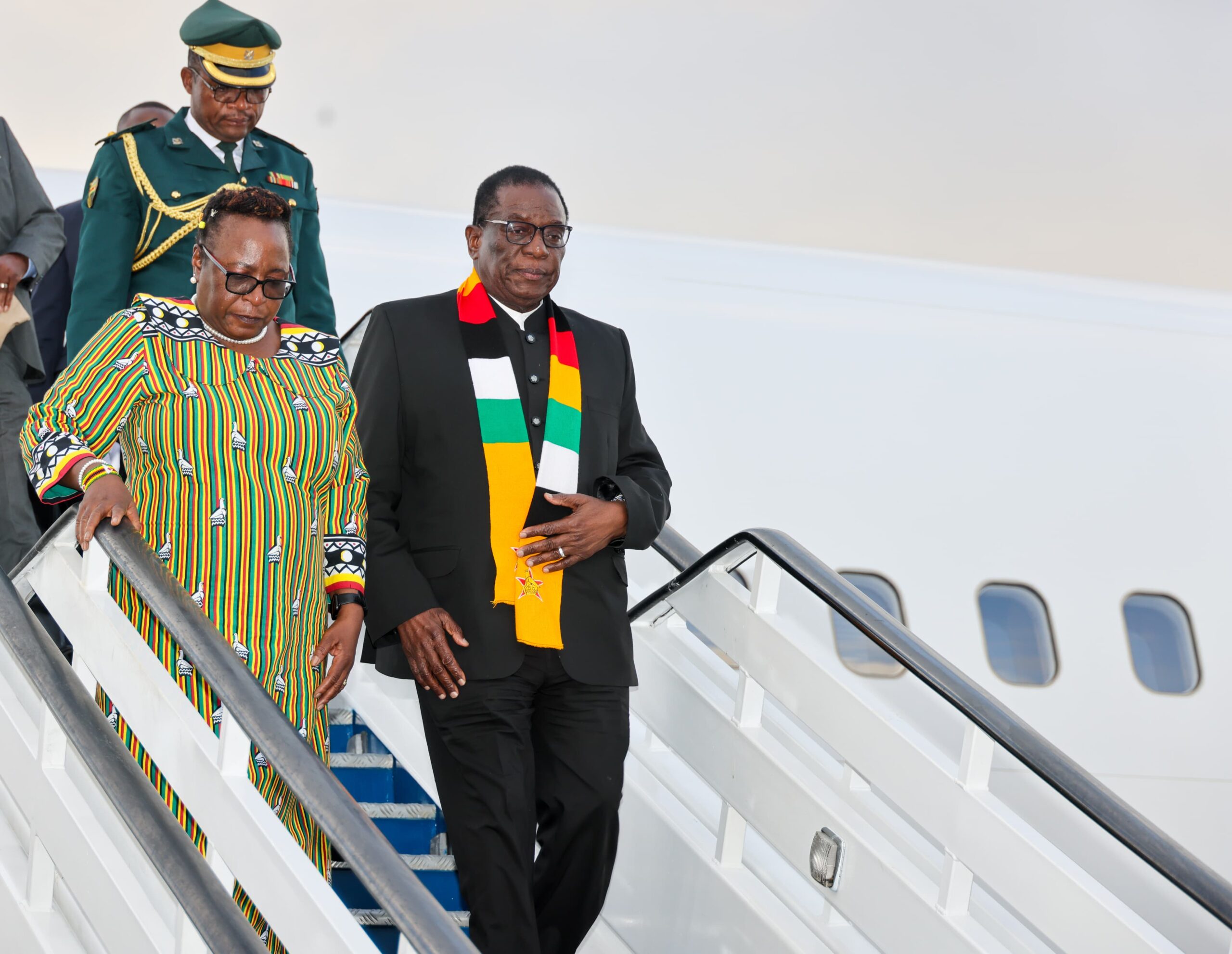President Mnangagwa arrives in Kenya to drive DRC peace process