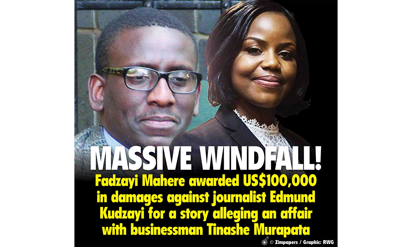 Mahere wins US$100 000 in damages against Edmund Kudzayi