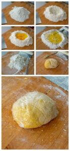 Step-by-step process of making fresh pasta