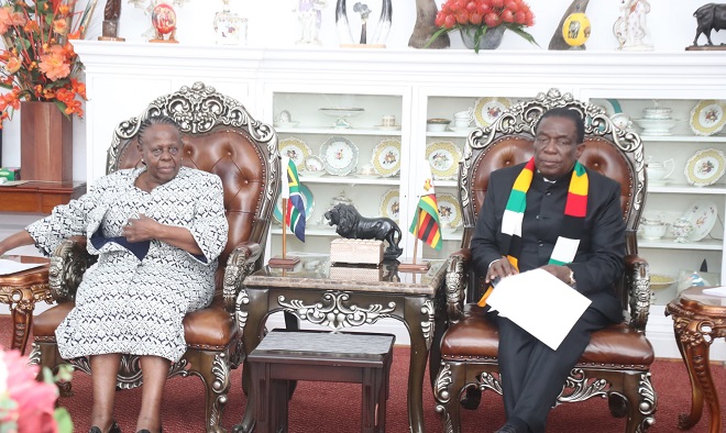 SA diplomat bids farewell to President Mnangagwa
