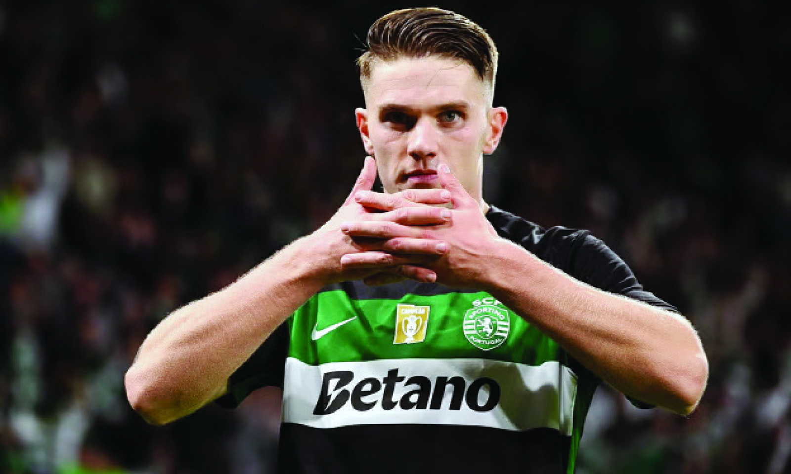 Arsenal target Viktor Gyokeres . . . Faces Sporting disciplinary action