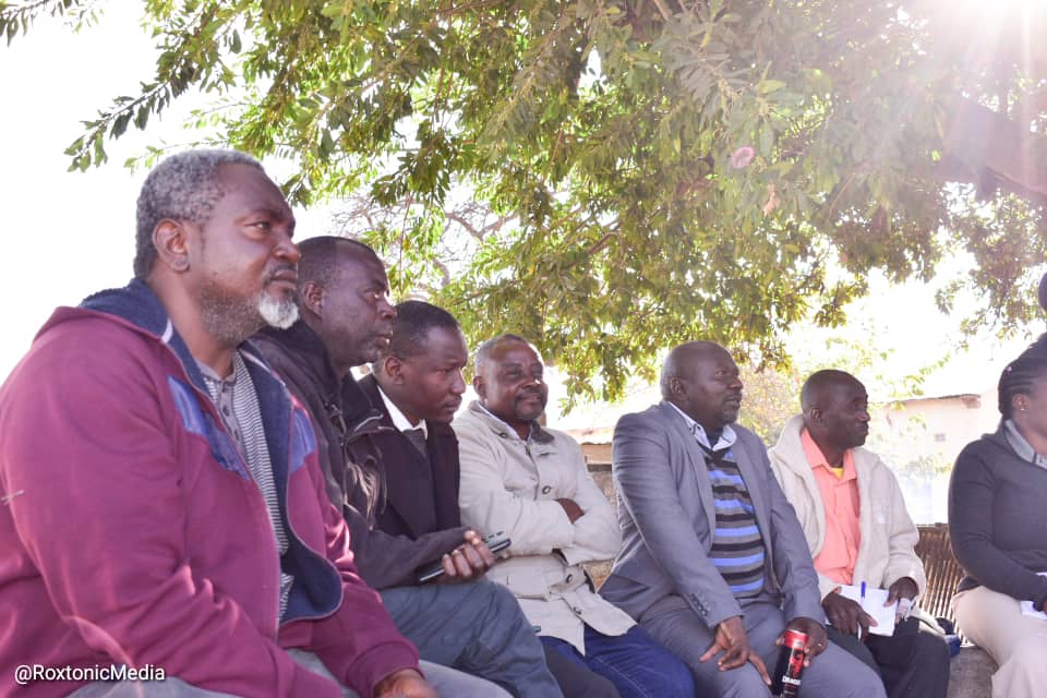 Plumtree Town Council secretary Mr Thembelani Nyoni (second from right) with other ward councillors