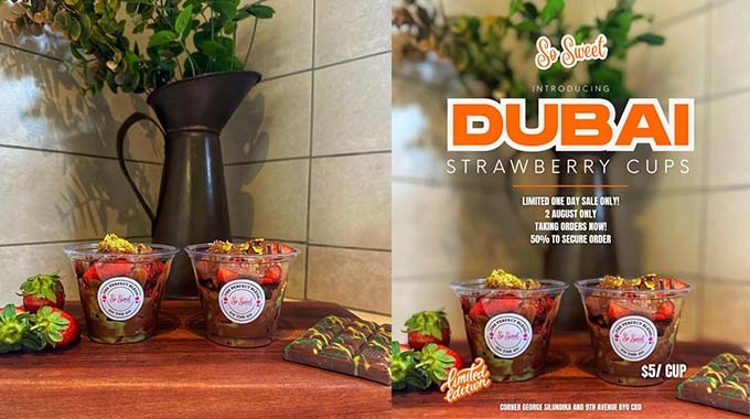 A taste of Dubai: Discover the limited edition Strawberry Cups – 2 August only
