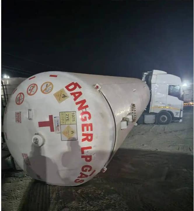 The gas tanker that caused the temporary closure of Beitbridge Border post
