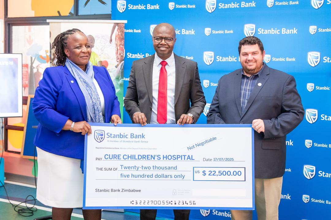 Stanbic Bank Zimbabwe donates US$ 22 500 to Cure Children’s Hospital in Bulawayo