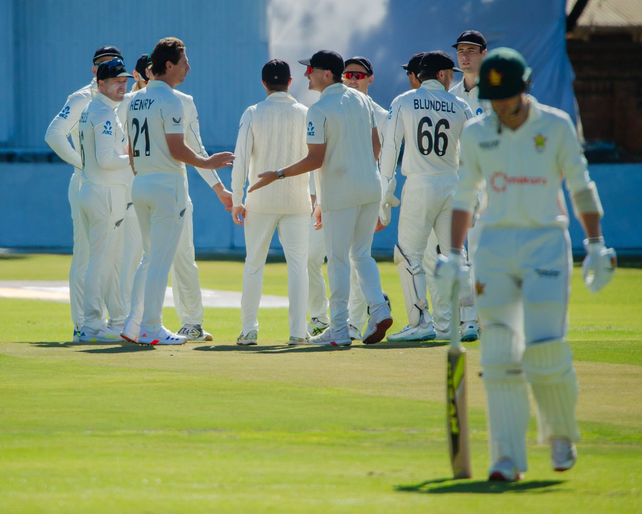 Lunch at Queens Sports Club, Zimbabwe down four wickets