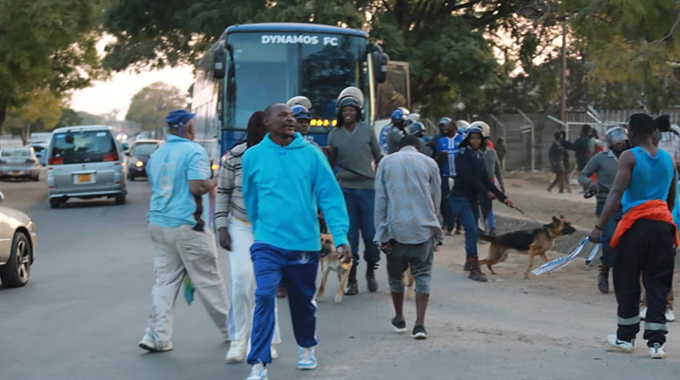WATCH: DEMBARE FANS GO HAYWIRE! Fuming fans pelt team bus after Chicken Inn humiliation